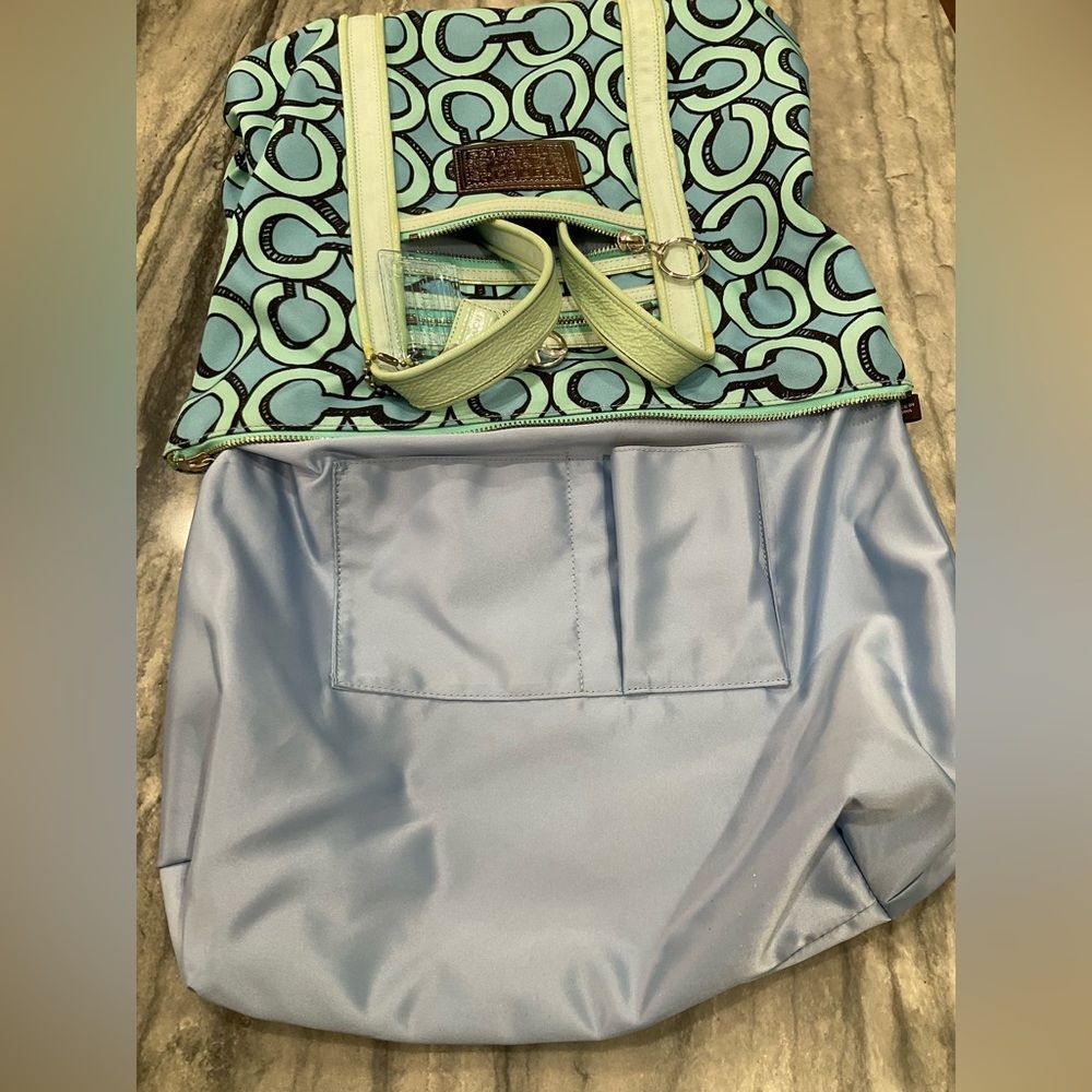 Coach Poppy 3D Op Art Glam Tote‎ Purse Handbag - Picture 8 of 16